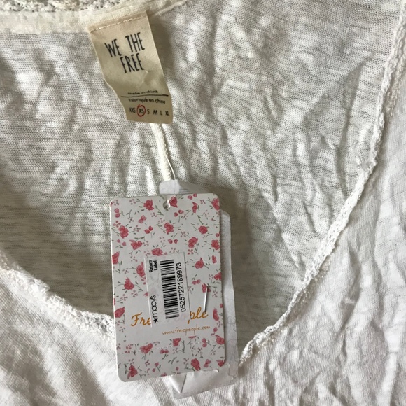 Free People White Short Sleeve Saturday Tee - Picture 5 of 8